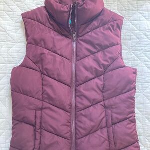 Maroon Aeropostale puffy vest